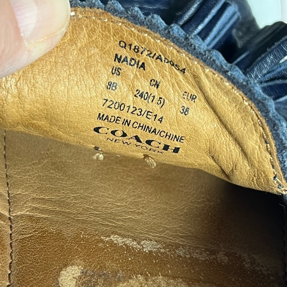 Women’s Coach Driving Moccasins, Loafers. Size 8. Navy. - Picture 4 of 4